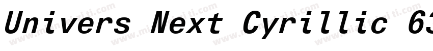 Univers Next Cyrillic 630 Bold字体转换